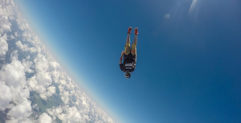 Speed skydiving with Guru Khalsa