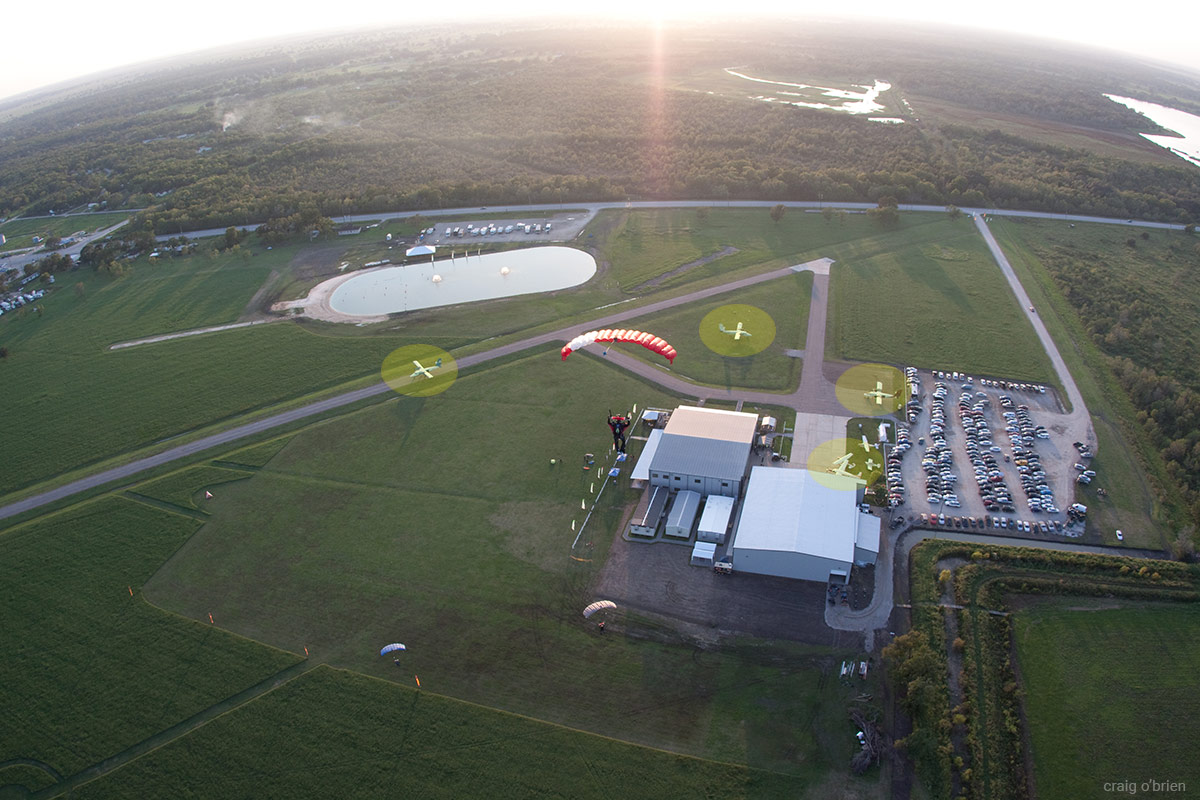 Spot the aircraft over Spaceland Houston - by Craig O'Brien