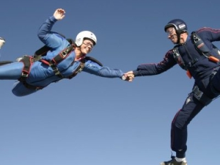 Fun flying with your Skydiver Training Program instructor