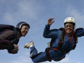 Your instructor will stick close to you during your training jumps.